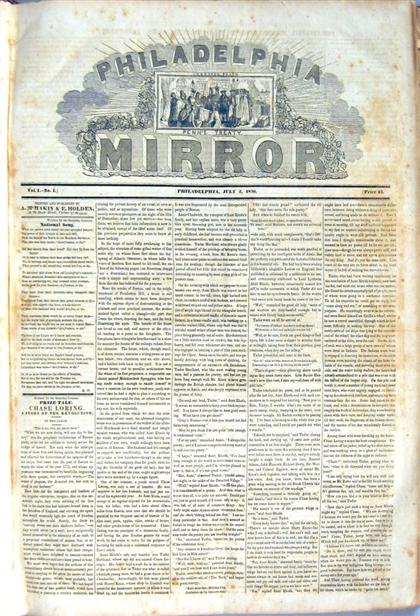 Appraisal: vol American Newspaper Philadelphia Mirror Philadelphia July - June Vol