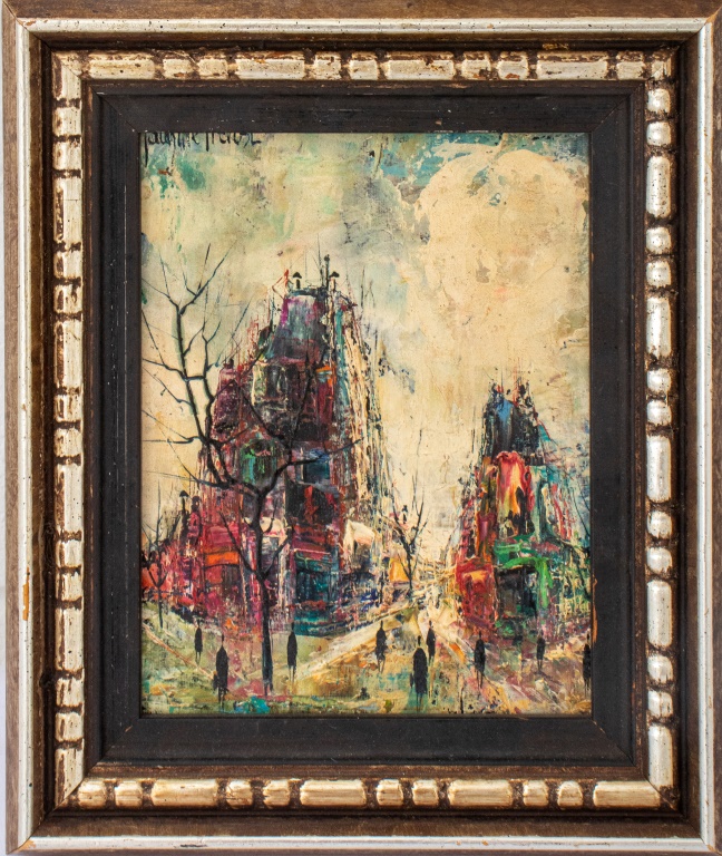 Appraisal: MAURILLE PREVOST PARISIAN CITYSCAPE OIL ON CANVAS Maurille Prevost French