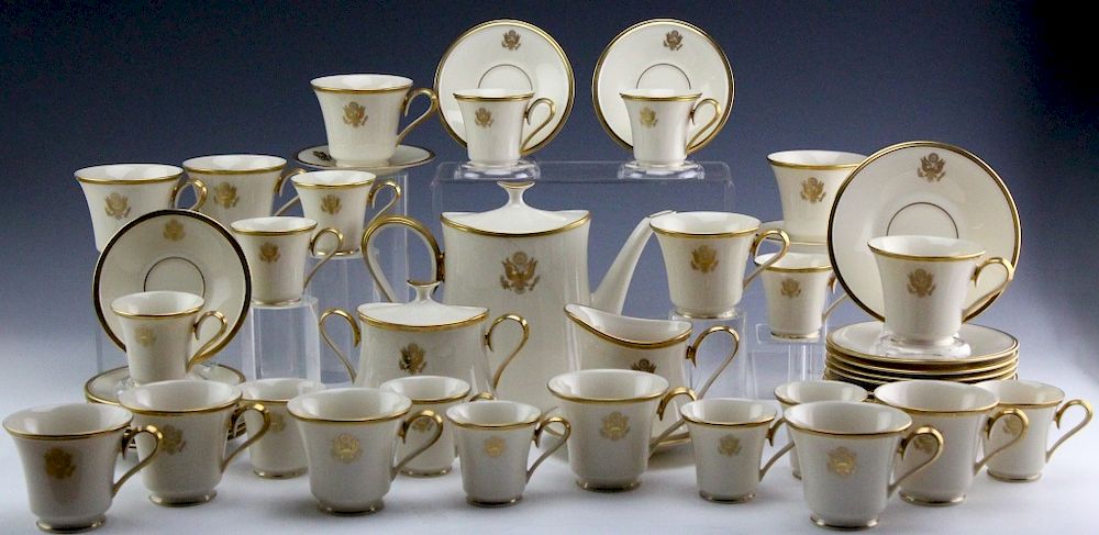 Appraisal: Lenox Congressional Porcelain Tea Coffee Service Lenox porcelain tea and