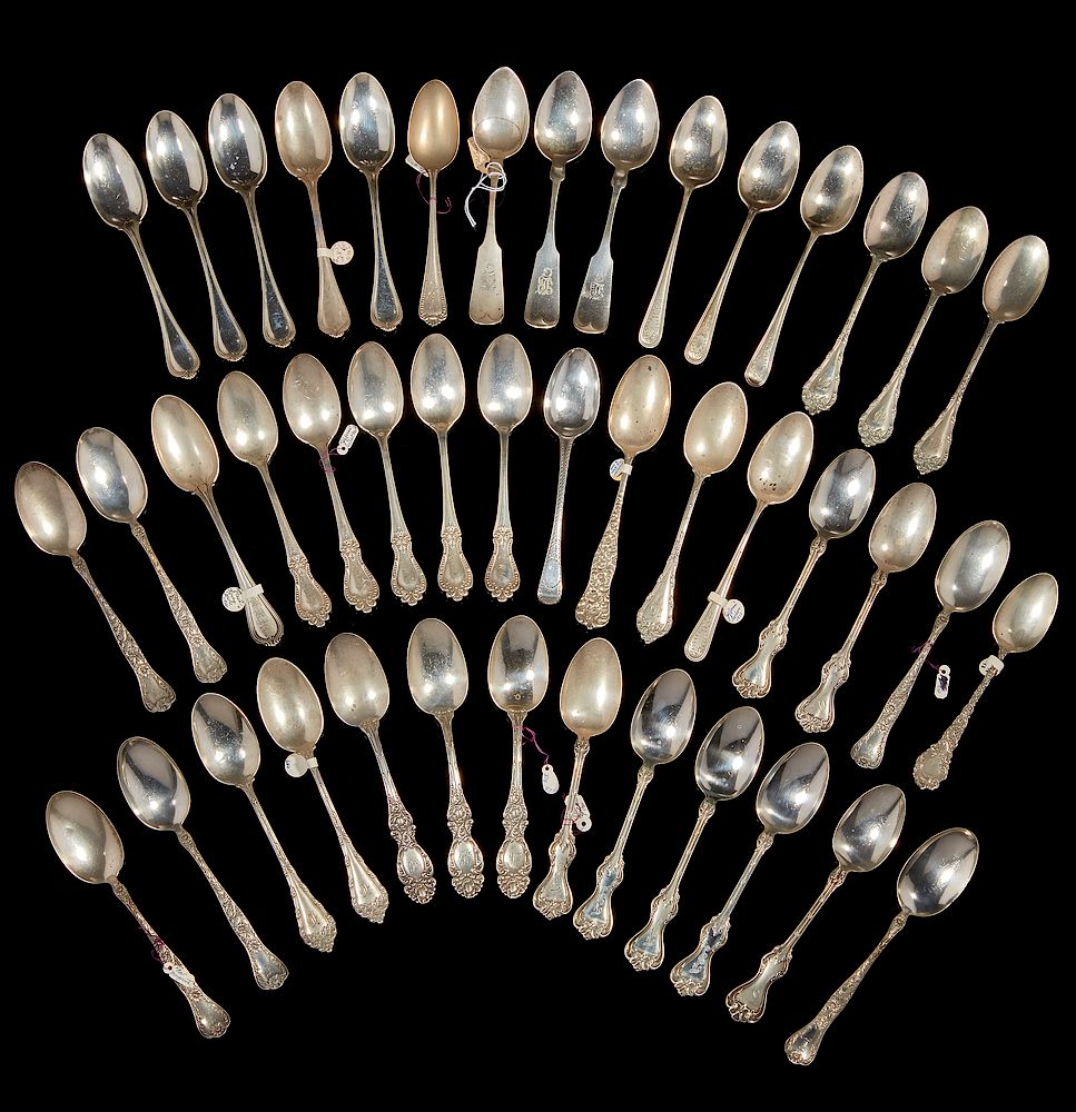 Appraisal: Assorted Sterling Silver Teaspoons assorted sterling silver teaspoons Various makers