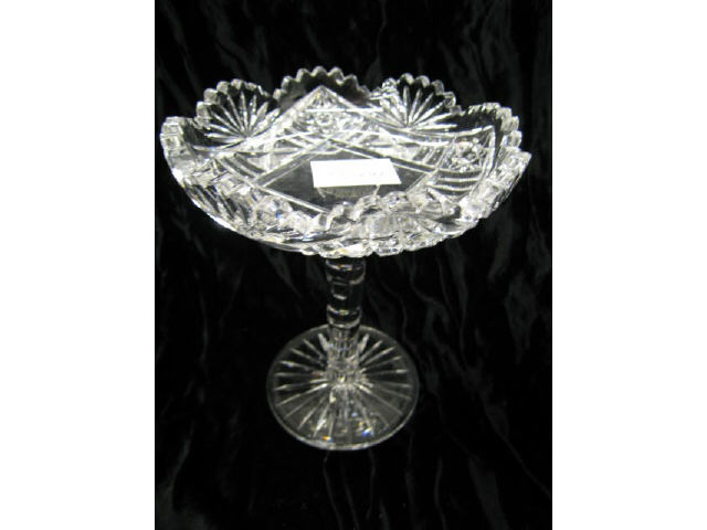 Appraisal: Brilliant Period Cut Glass Tall Compote