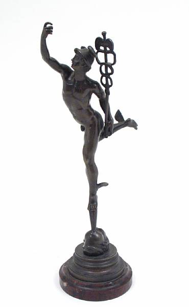 Appraisal: An Italian patinated bronze figure of Mercury cast after the