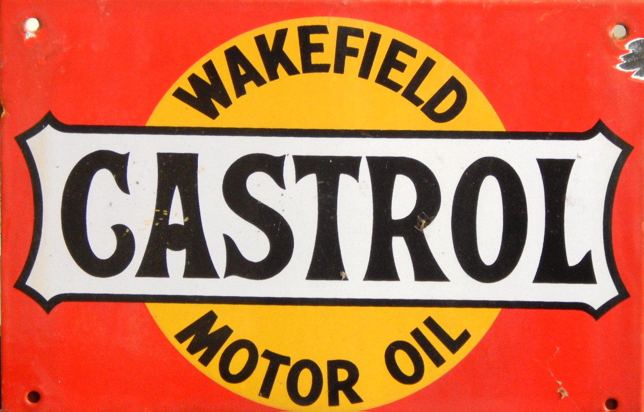 Appraisal: A Castrol Wakefield Motor Oil enamel sign cm x cm