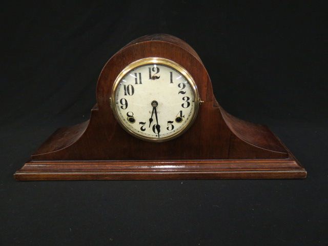 Appraisal: Gilbert Mantle Clock mahogany case working