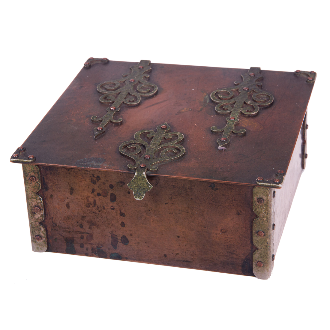 Appraisal: A DIRK VAN ERP MIXED METAL SMOKING BOX A Dirk