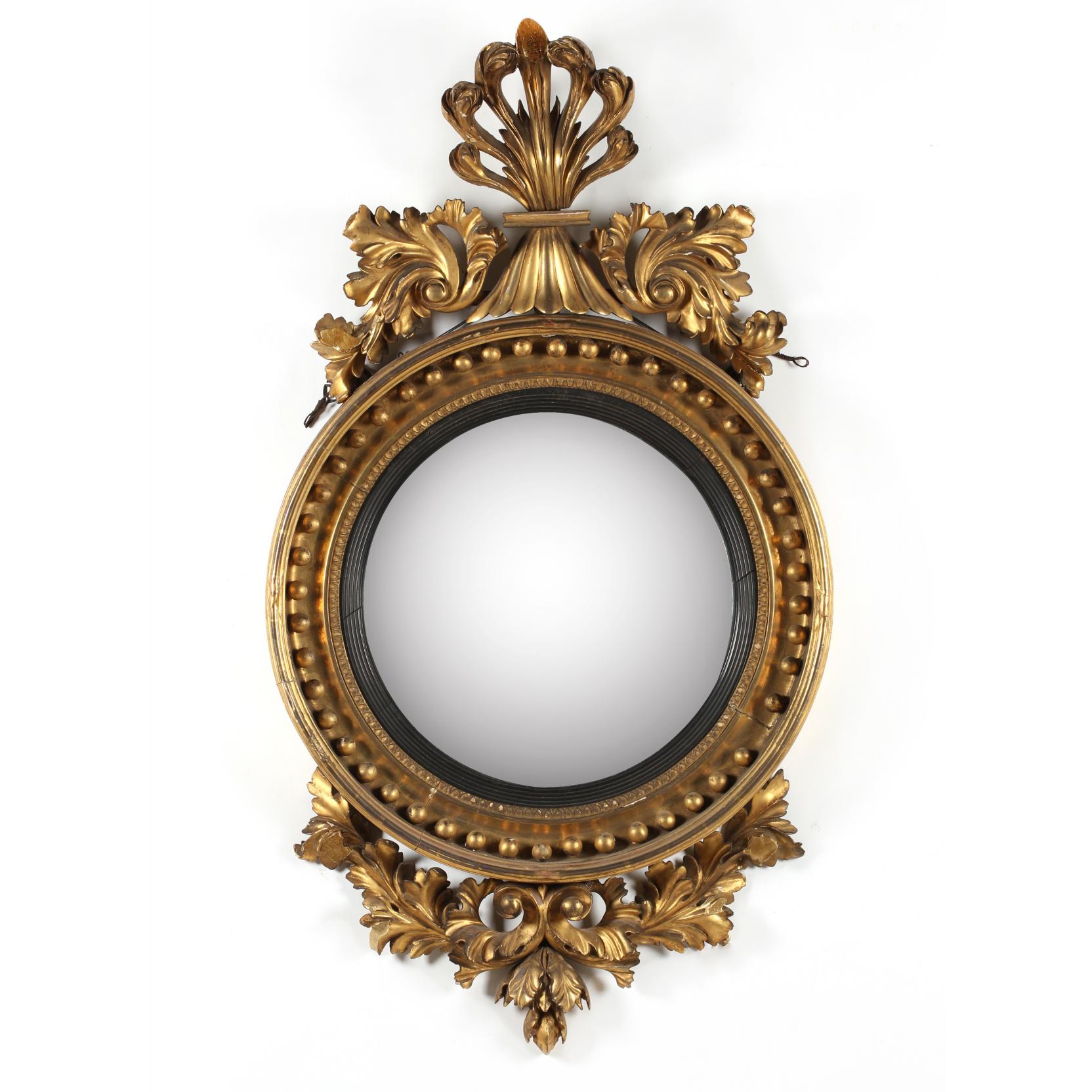 Appraisal: American or English Bulls Eye Wall Mirror early th century