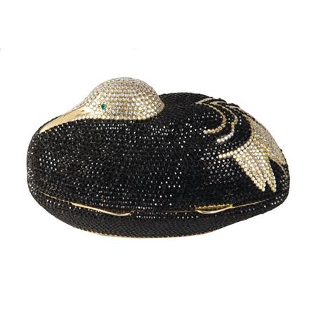 Appraisal: Judith Leiber Black Sitting Duck Minaudiere Estimate -