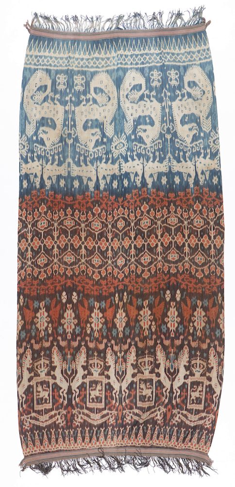 Appraisal: Unusual Part Indigo Ikat Hinggi East Sumba Old ikat hinggi