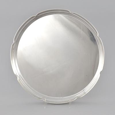 Appraisal: A Sterling Silver Tray by Randahl Circular form with pinched