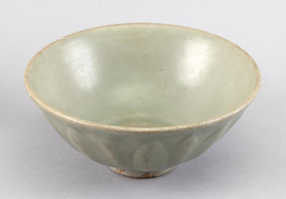 Appraisal: CHINESE LONGQUAN CELADON STONEWARE LOTUS BOWL SONG DYNASTY HEIGHT DIAMETER