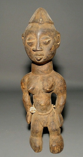 Appraisal: African Congo tribal carved wood figure h