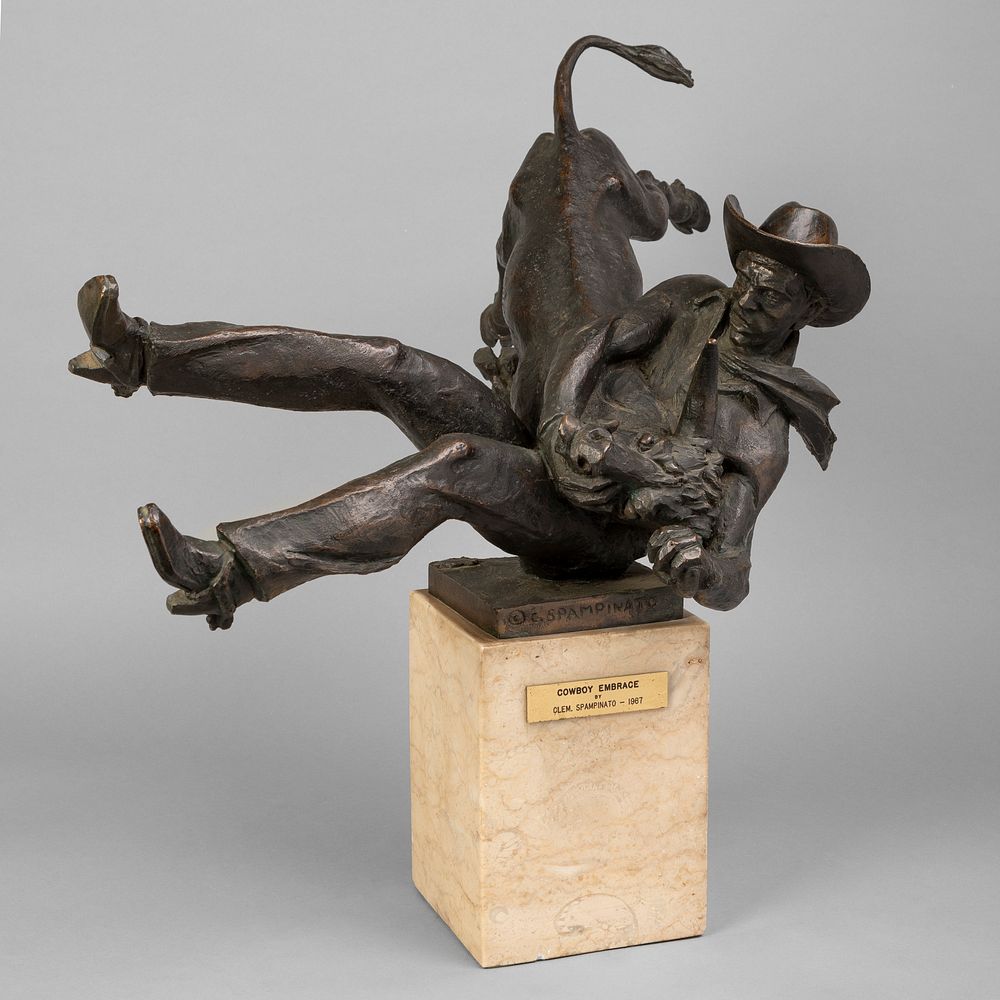 Appraisal: Clemente Spampinato Cowboy Embrace Clemente Spampinato - Cowboy Embrace bronze