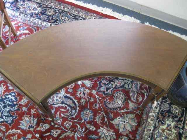 Appraisal: Mahogany Coffee Table oval glass top drop ends