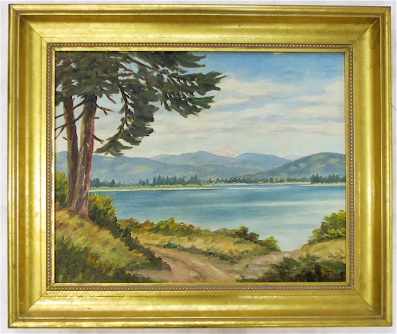 Appraisal: KATE CORDON RAYMOND OIL ON CANVASBOARD Oregon - Lower Columbia