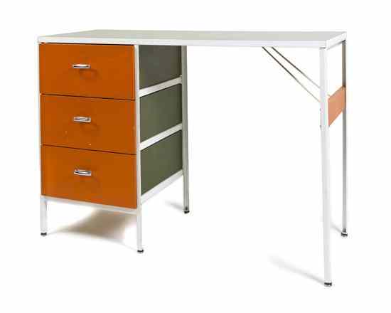 Appraisal: An American Pedestal Desk George Nelson for Herman Miller having