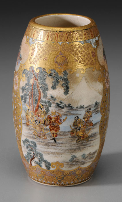 Appraisal: Satsuma Vase Japanese late th early th century earthenware drum