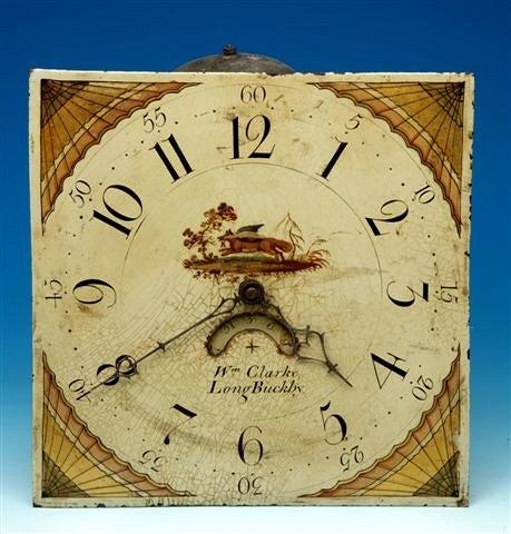 Appraisal: A Georgian hour longcase clock movement the square dial with