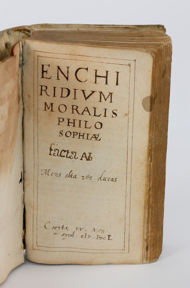 Appraisal: Book Enchiridium Moralis Philosophiae circa Book Enchiridium Moralis Philosophiae circa