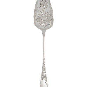 Appraisal: A George III Silver Berry Spoon Thos Joyce London having