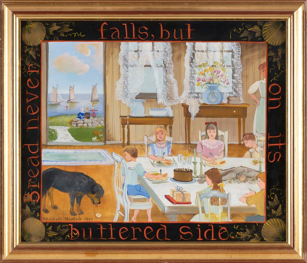 Appraisal: ELIZABETH LIZ MUMFORD MASSACHUSETTS - BREAD NEVER FALLS BUT ON