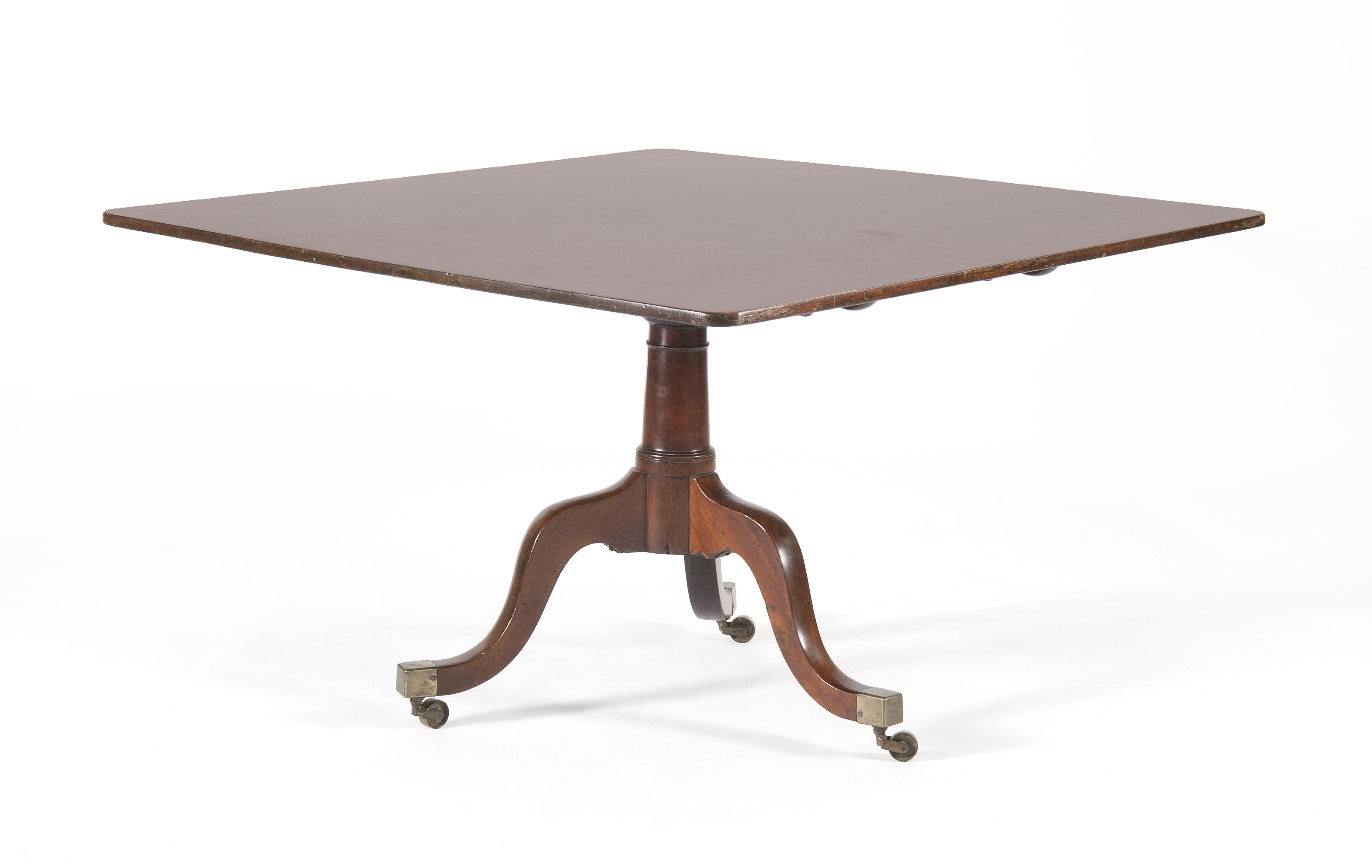 Appraisal: ANTIQUE ENGLISH GEORGE III TILT-TOP BREAKFAST TABLE Circa In mahogany