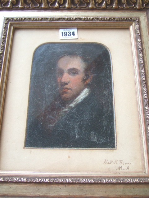 Appraisal: Robert R Byrne th century Portrait sketch of a gentleman