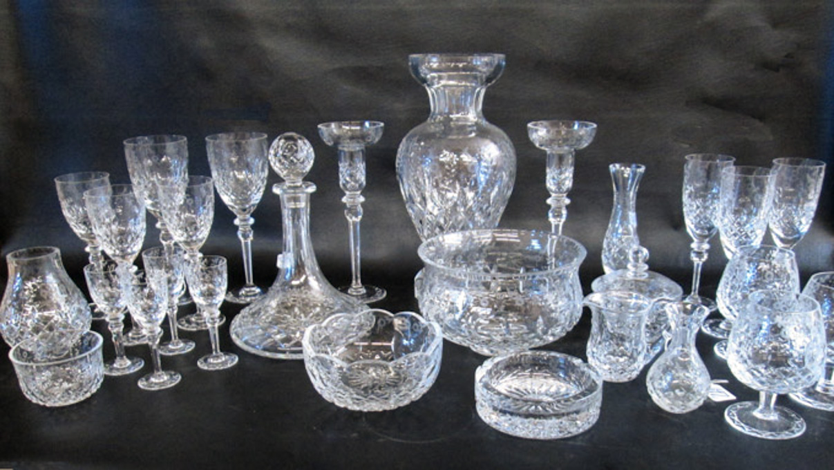 Appraisal: GALLIA ROGASKA CRYSTAL STEMWARE AND TABLEWARE fifty-eight pieces comprised of