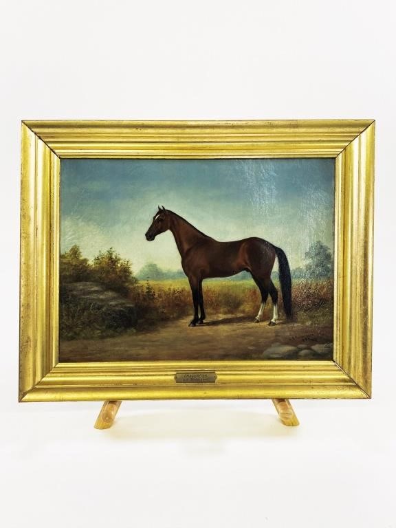 Appraisal: G S Richardson American th c oil on canvas equine