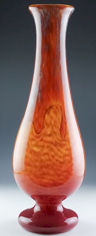 Appraisal: Signed Schneider French Art Glass Baluster Vase Signed Schneider France