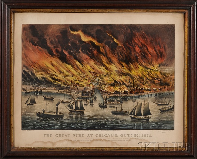 Appraisal: Currier Ives publishers American - THE GREAT FIRE AT CHICAGO