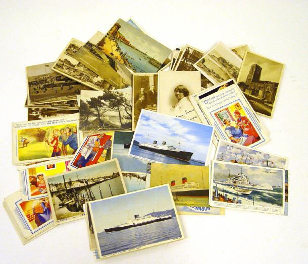 Appraisal: Collection of postcards mainly shipping scenes some topographical