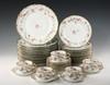 Appraisal: SET LIMOGES CHINA - Floral Painted w Shaped Gilt and