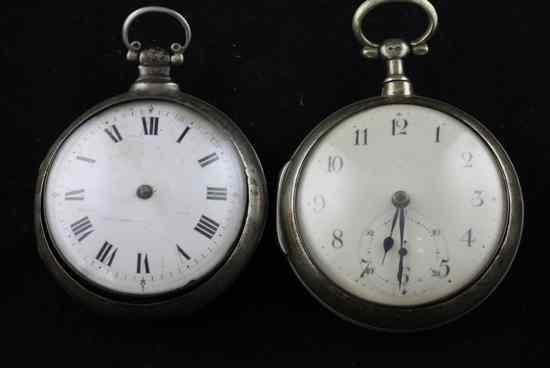 Appraisal: A George III silver pair cased keywind verge pocket watch