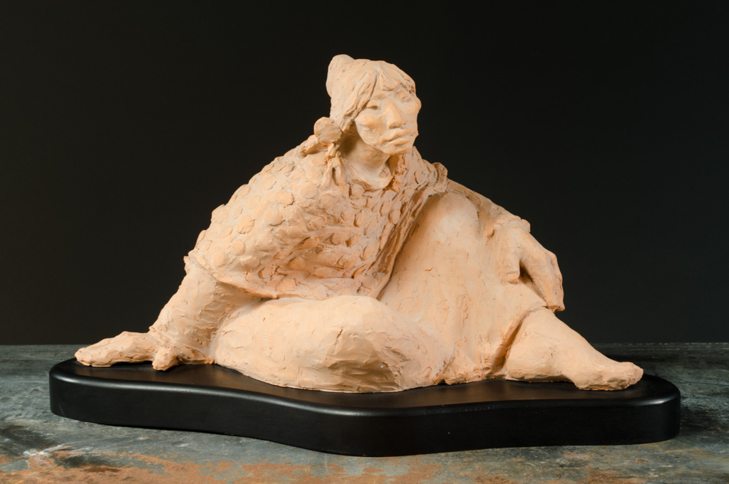 Appraisal: SHIRLEY THOMPSON SMITH TERRA COTTA SCULPTURE American born Seated Native