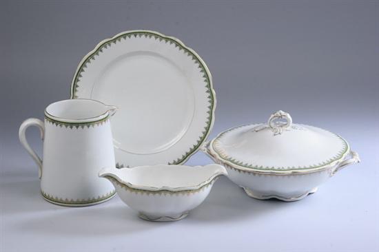 Appraisal: -PIECE IMPERIAL CHINA PORCELAIN PARTIAL DINNER SERVICE Including twelve dinner