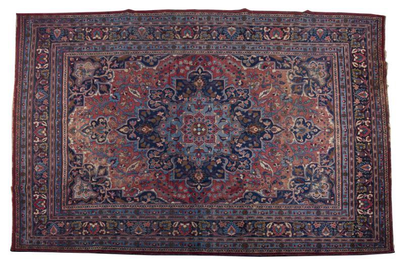 Appraisal: Semi-Antique Persian Carpet Bibik-abbad province cotton base predominately red and