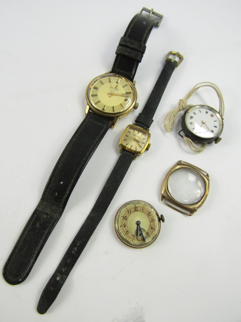 Appraisal: A Bulova gentleman's circular gold plated wristwatch lady's Bulova wristwatch