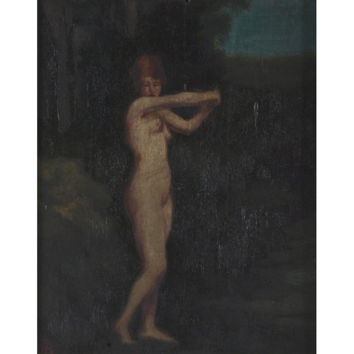 Appraisal: Arthur Bowen Davies attribution American - Nude c oil on