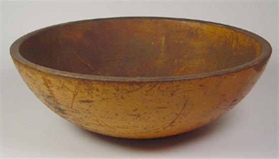 Appraisal: Large Country Dough Bowl th Century Nice patina Lots of