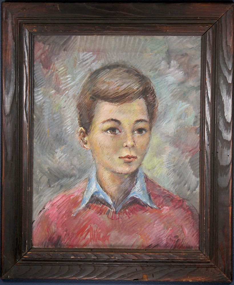 Appraisal: American School th C Portrait of a Boy American School