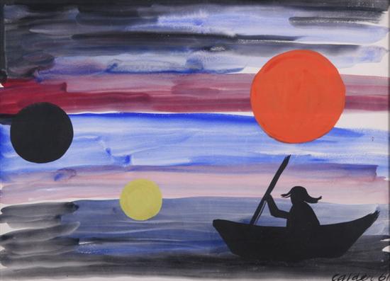 Appraisal: ALEXANDER CALDER American - THE FISHERMAN signed and dated '