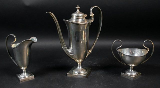 Appraisal: Piece Towle Sterling Coffee Set piece Towle American sterling silver