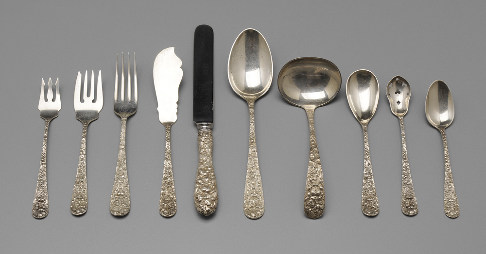 Appraisal: Stieff Rose Sterling Flatware American th century pieces no monograms