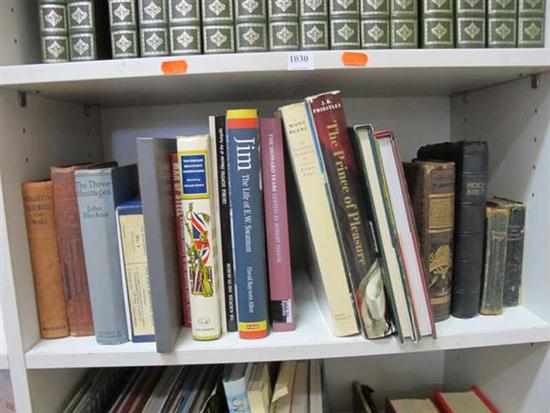 Appraisal: ONE SHELF OF ASSORTED BOOKS INCL BIBLES