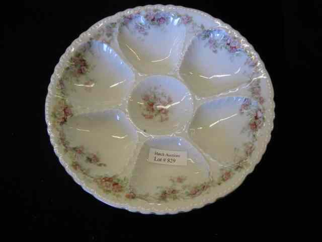 Appraisal: Victorian Prcelain Oyster Plate fine floral garland '' by Victoria