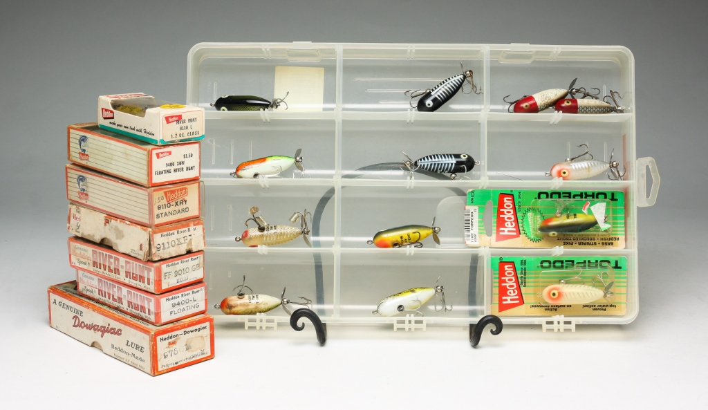 Appraisal: TWENTY HEDDON FISHING LURES INCLUDING VAMP SPOOK American second half