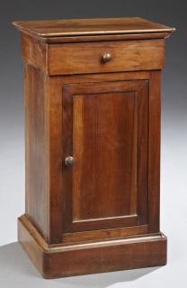 Appraisal: Louis Philippe Carved Walnut Nightstand th c the rounded corner