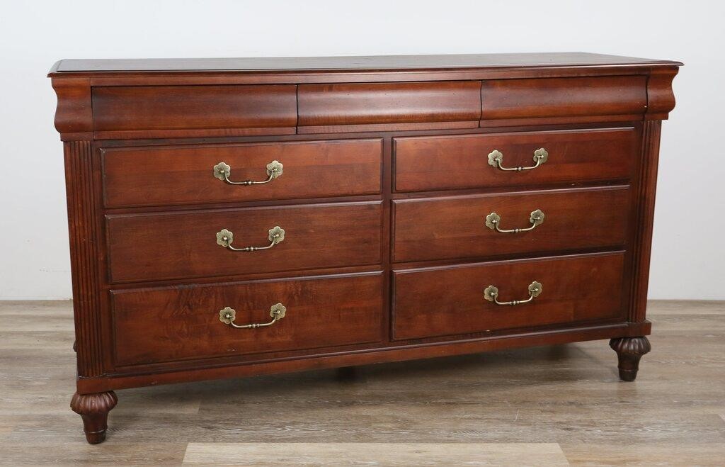 Appraisal: Ethan Allen British Classics dresser American st Century drawers six