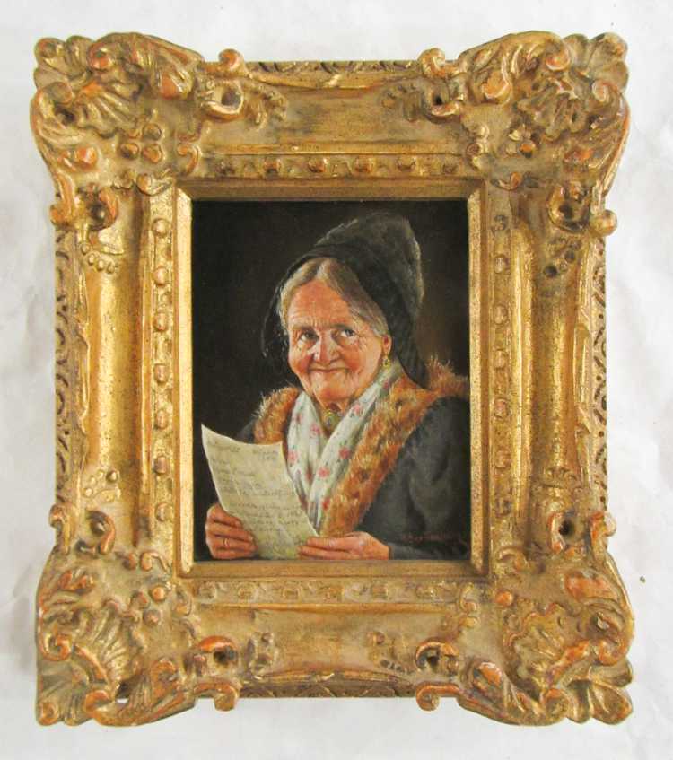 Appraisal: HANS BARTENBACH OIL ON BOARD Germany b Portrait of an