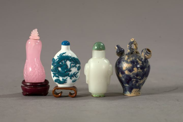 Appraisal: Group of Four Snuff Bottles consisting of a Kuang Hsu